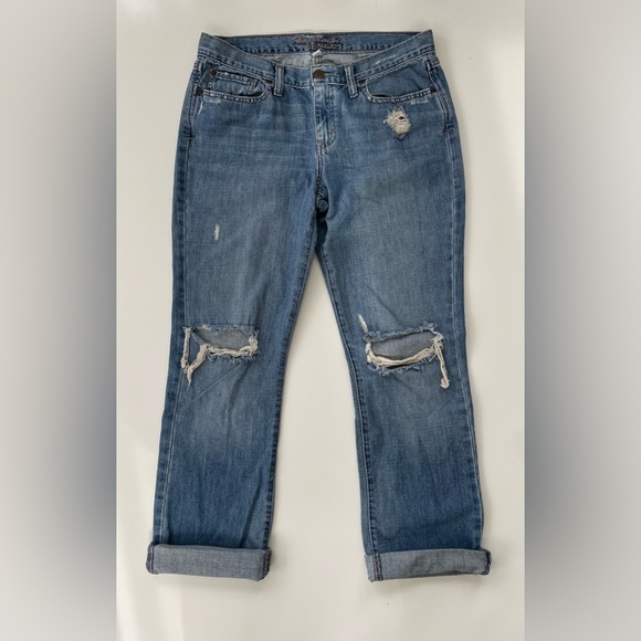 Abercrombie & Fitch Women's Y2K Distressed Destroyed Bootcut Jeans Size 10 - Picture 3 of 11